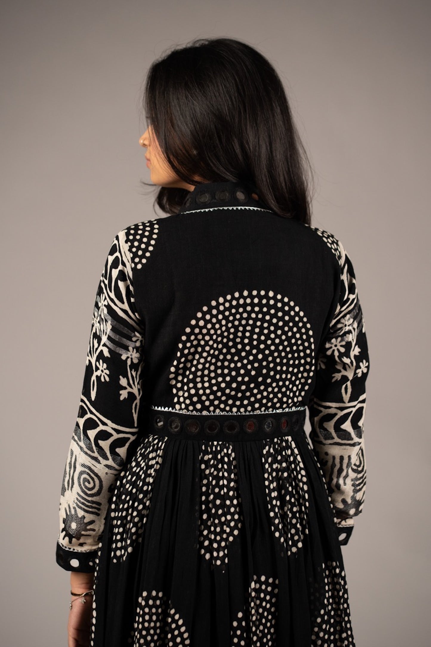Moiré Mirror Work Dress