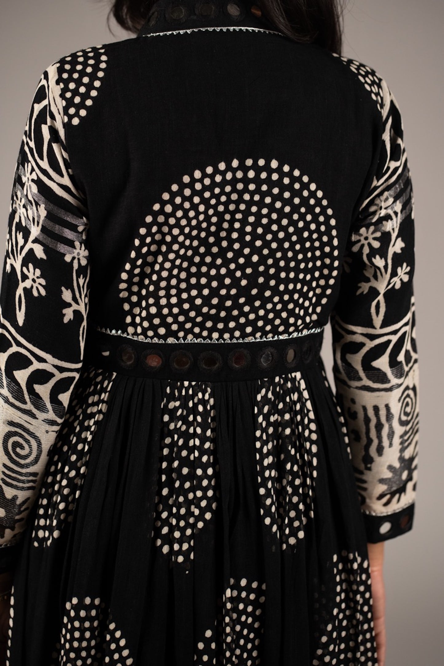 Moiré Mirror Work Dress