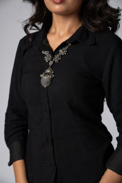 Raasrekh Kali Linen Set — Shirt & Skirt