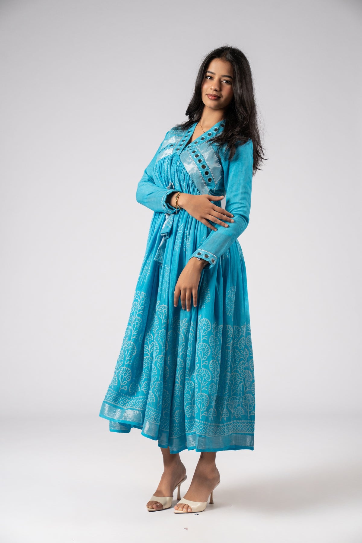 Firoza Sheesh Mirror Work Dress