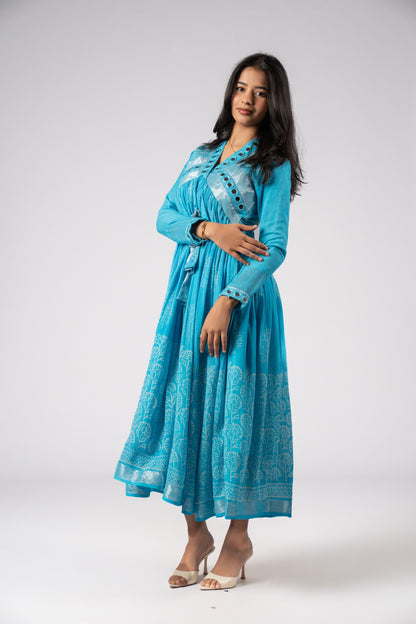 Firoza Sheesh Mirror Work Dress