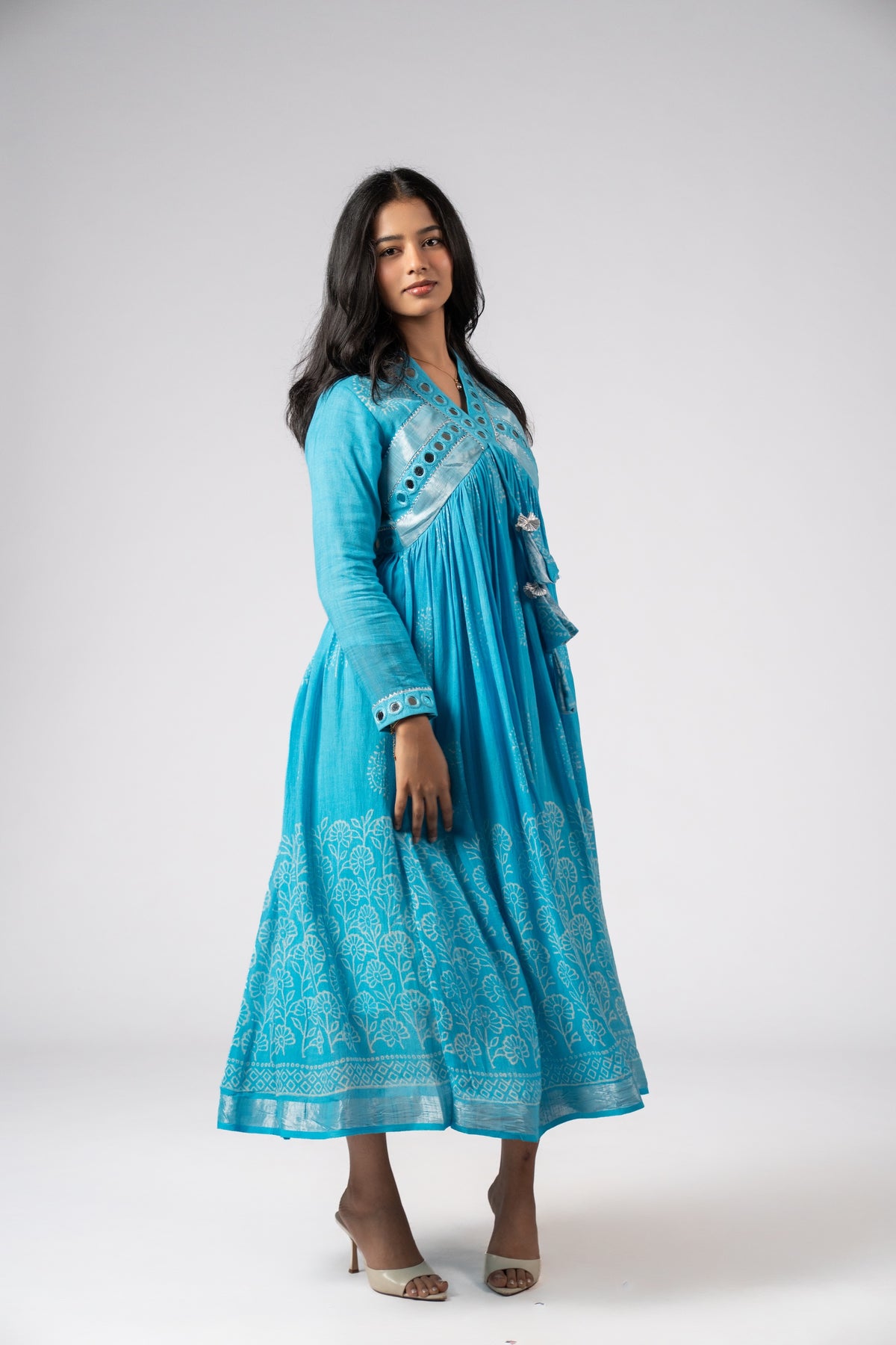 Firoza Sheesh Mirror Work Dress