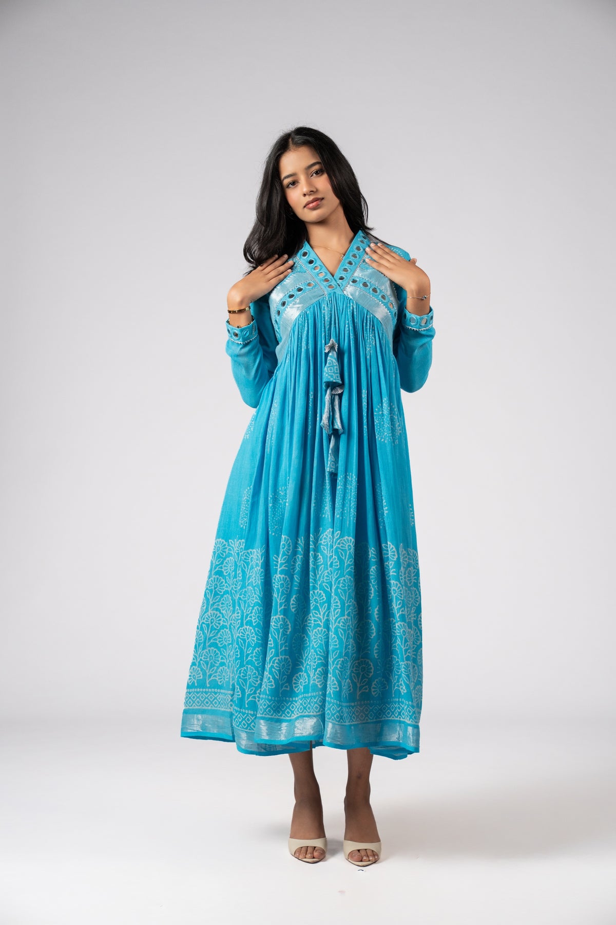 Firoza Sheesh Mirror Work Dress