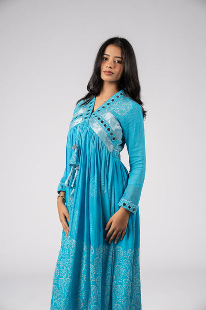 Firoza Sheesh Mirror Work Dress