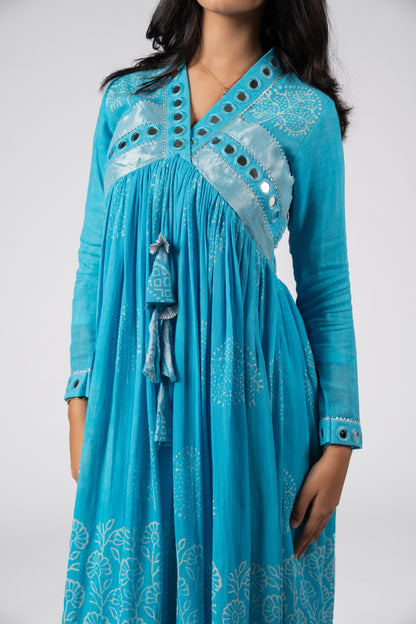 Firoza Sheesh Mirror Work Dress