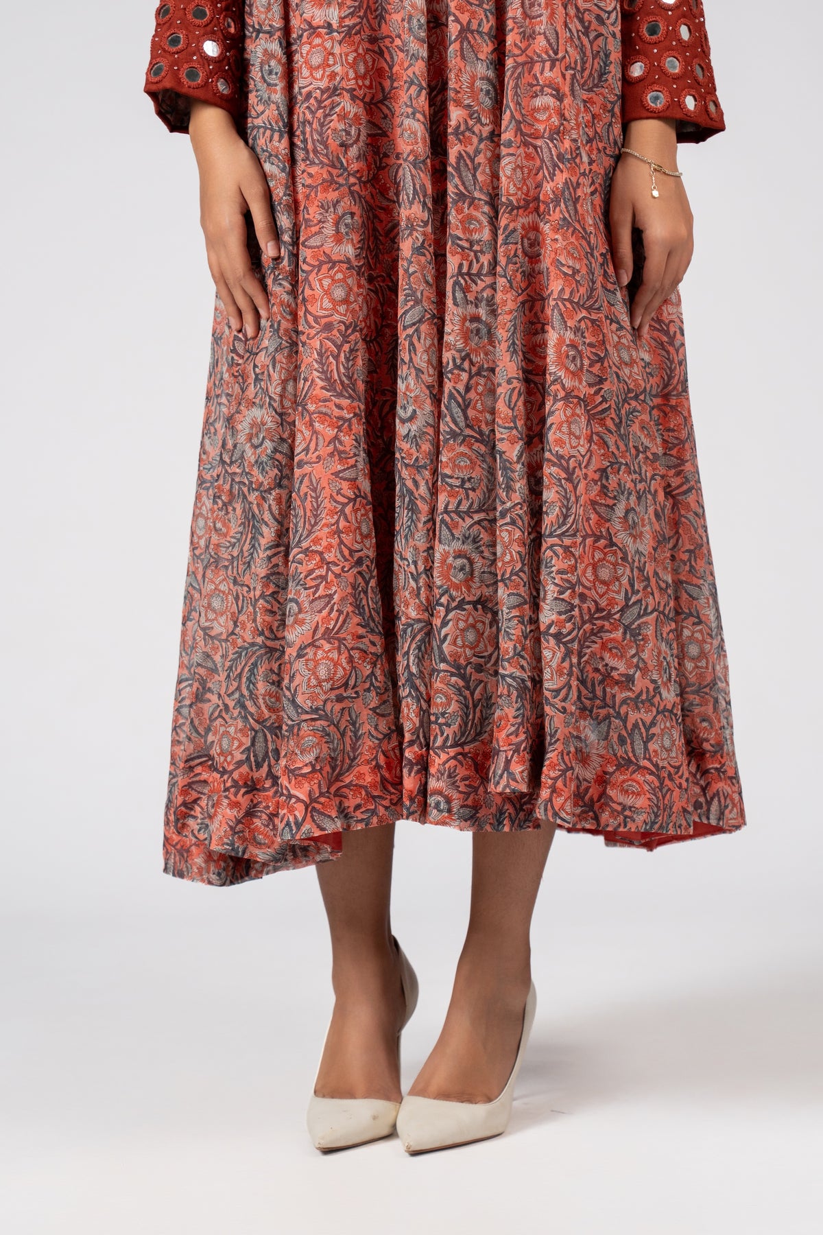 Gulnaar Chanderi Flare Kurta