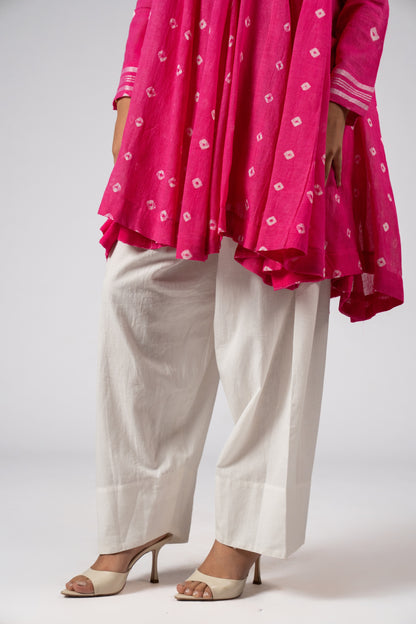 Cream Ivory Cotton Farshi Pants