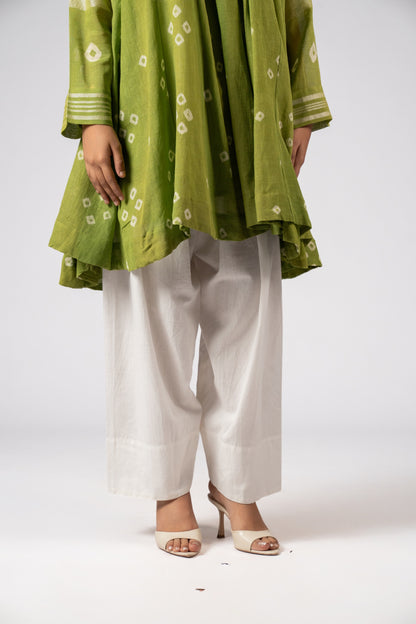 Cream Ivory Cotton Farshi Pants