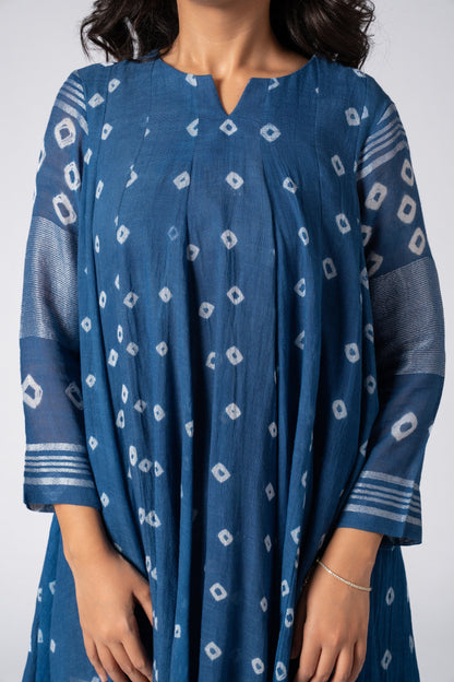 Neelrekha Bandhani Flare Kurta