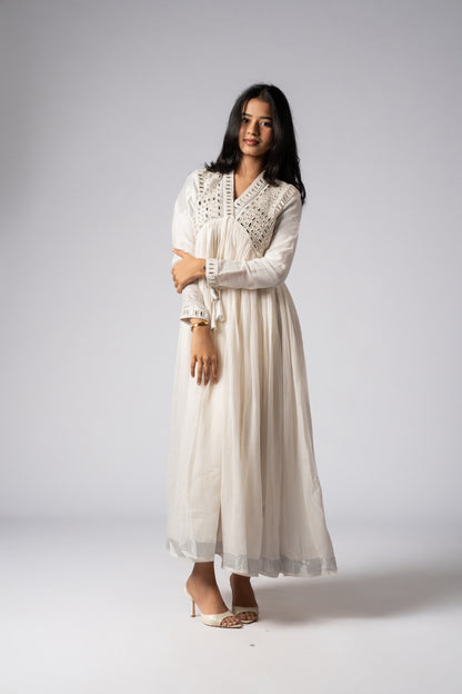Mahveen Sheesh Mirror Work Dress