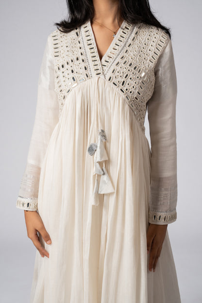 Mahveen Sheesh Mirror Work Dress
