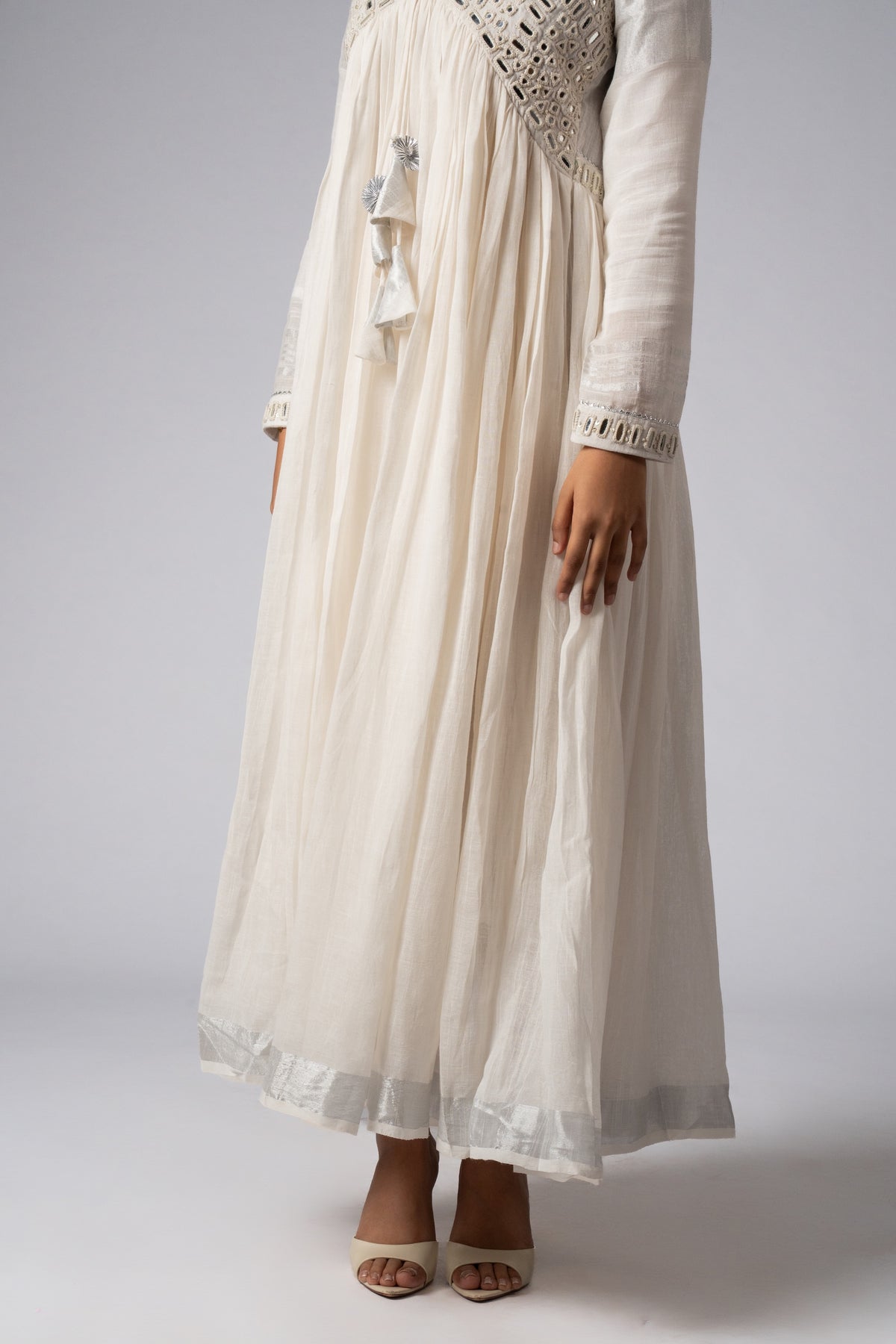 Mahveen Sheesh Mirror Work Dress