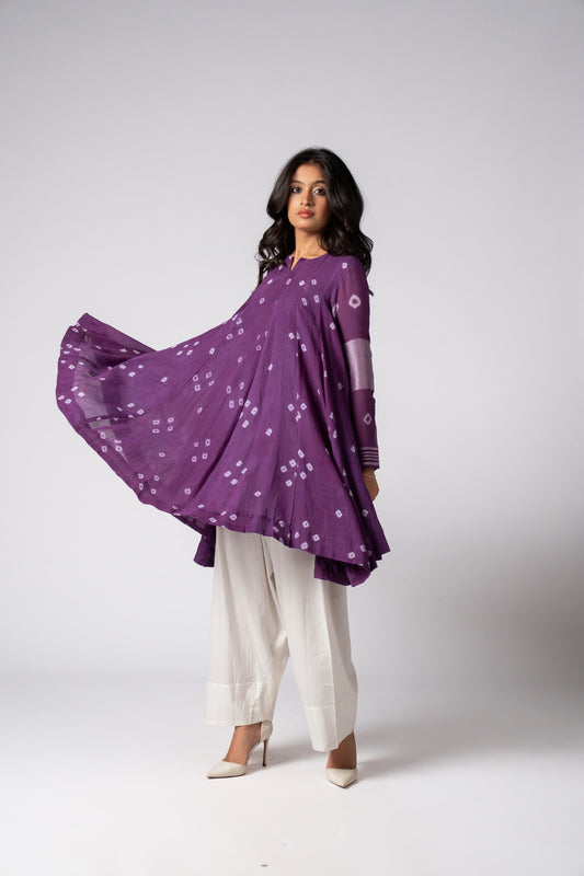 Aabha Bandhani Flare Kurta