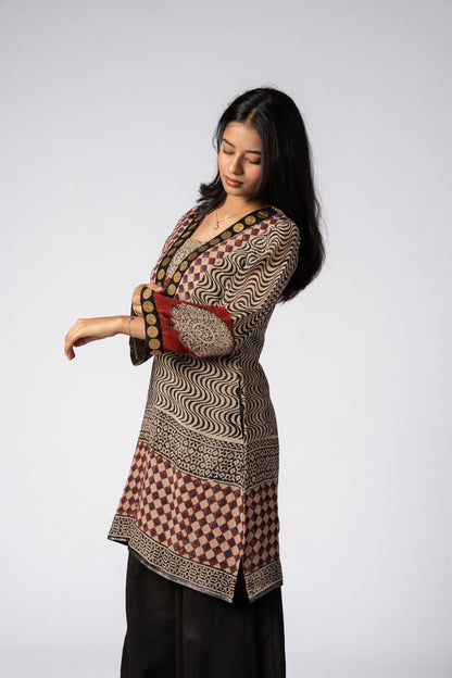 Qissa Handblock Printed Linen Kurta