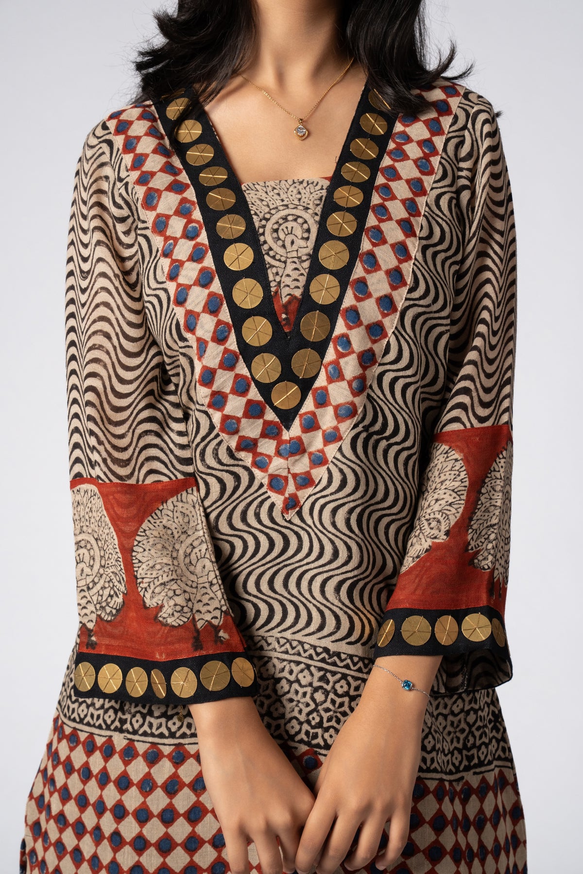 Qissa Handblock Printed Linen Kurta