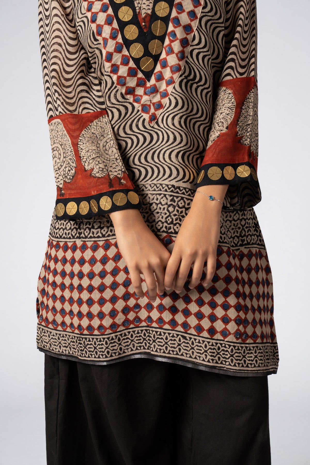 Qissa Handblock Printed Linen Kurta