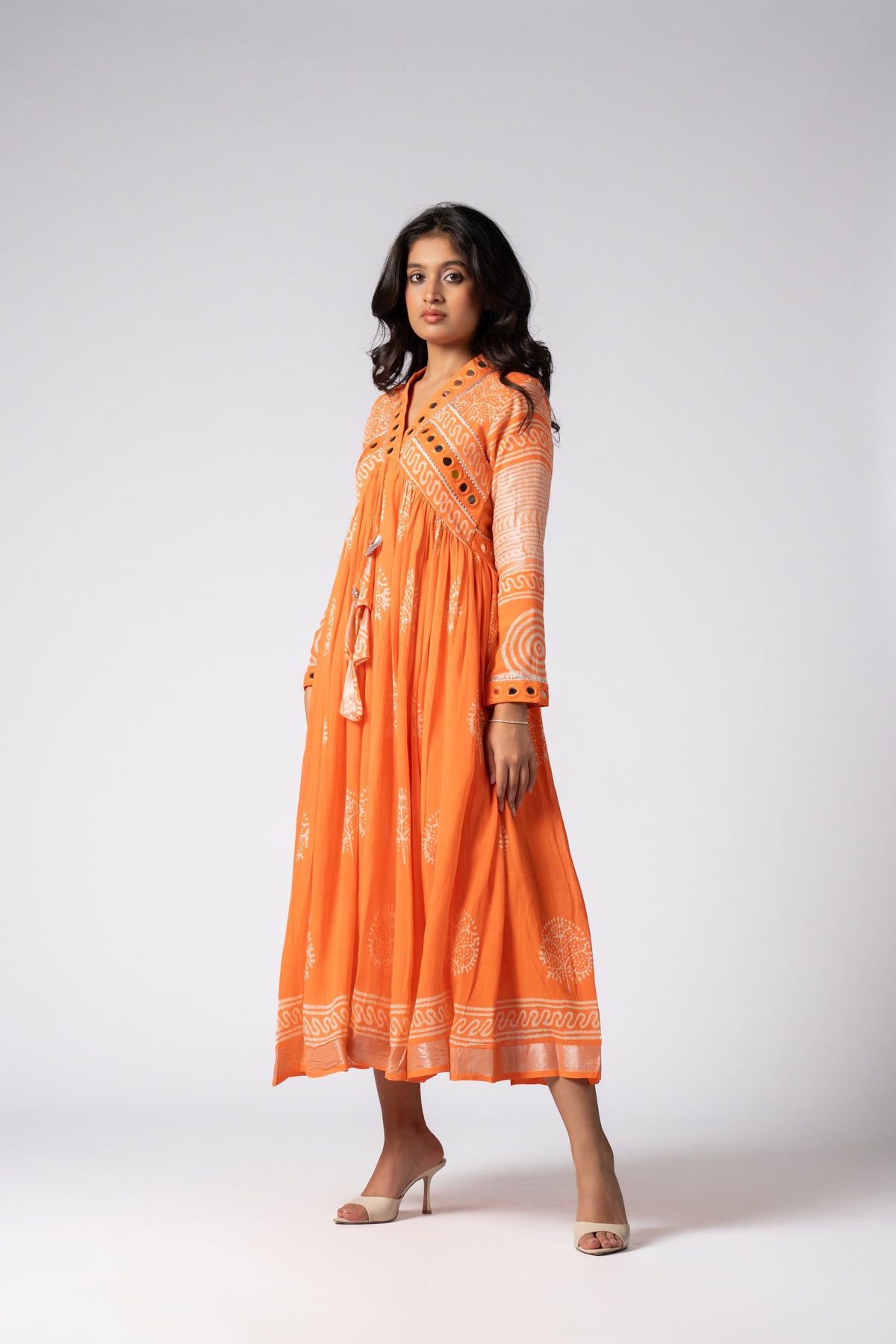 Aroha Sheesh Mirror Work Dress