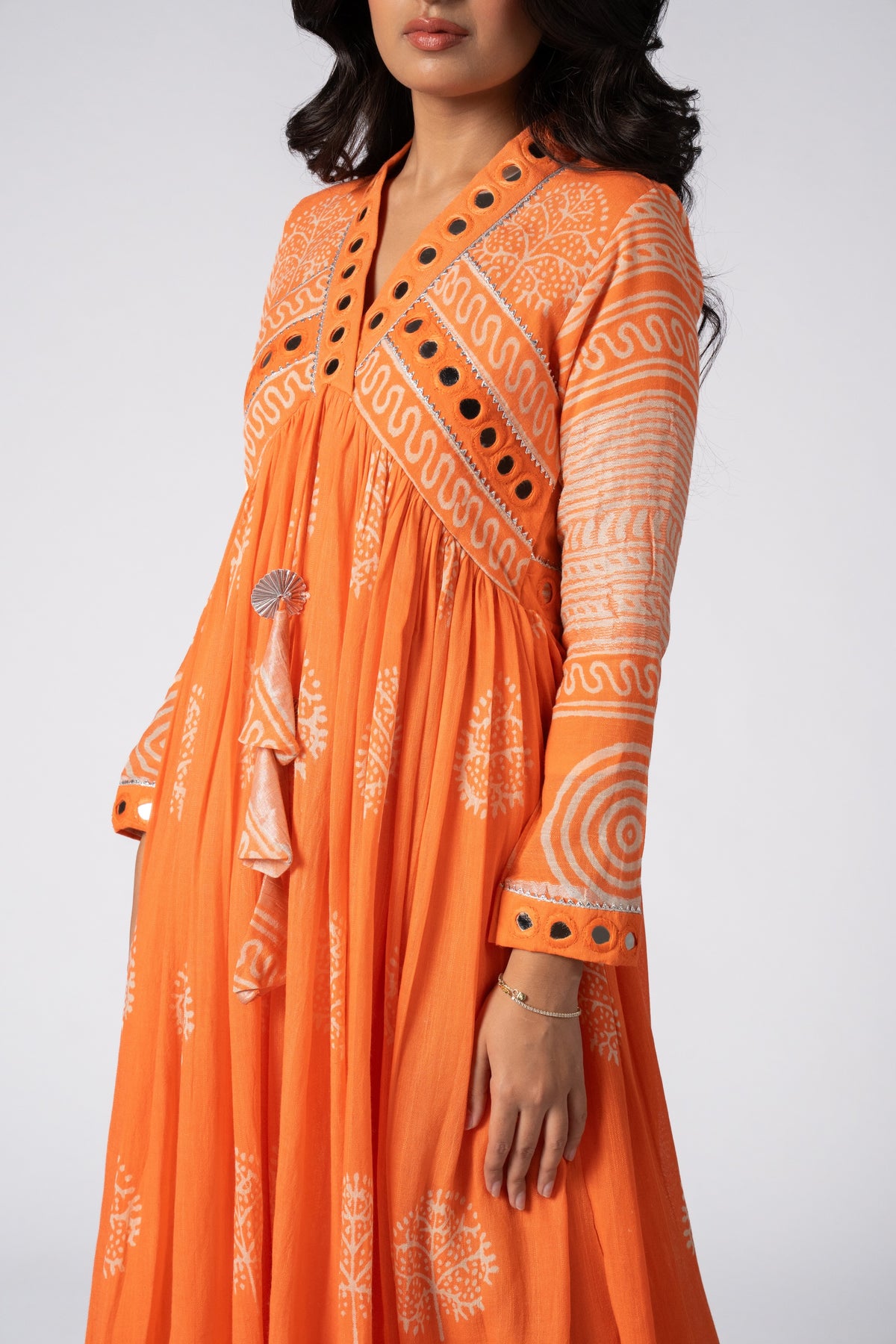 Aroha Sheesh Mirror Work Dress