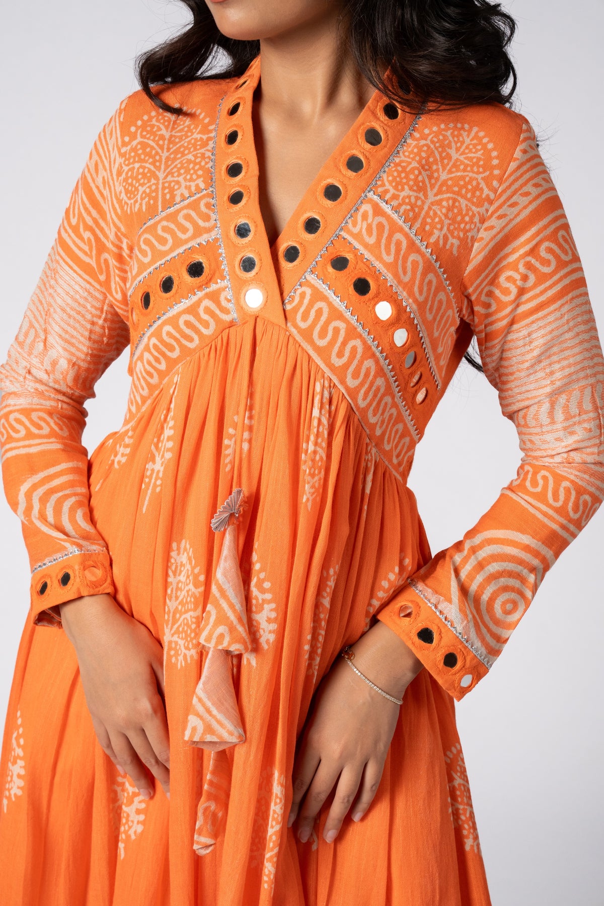 Aroha Sheesh Mirror Work Dress
