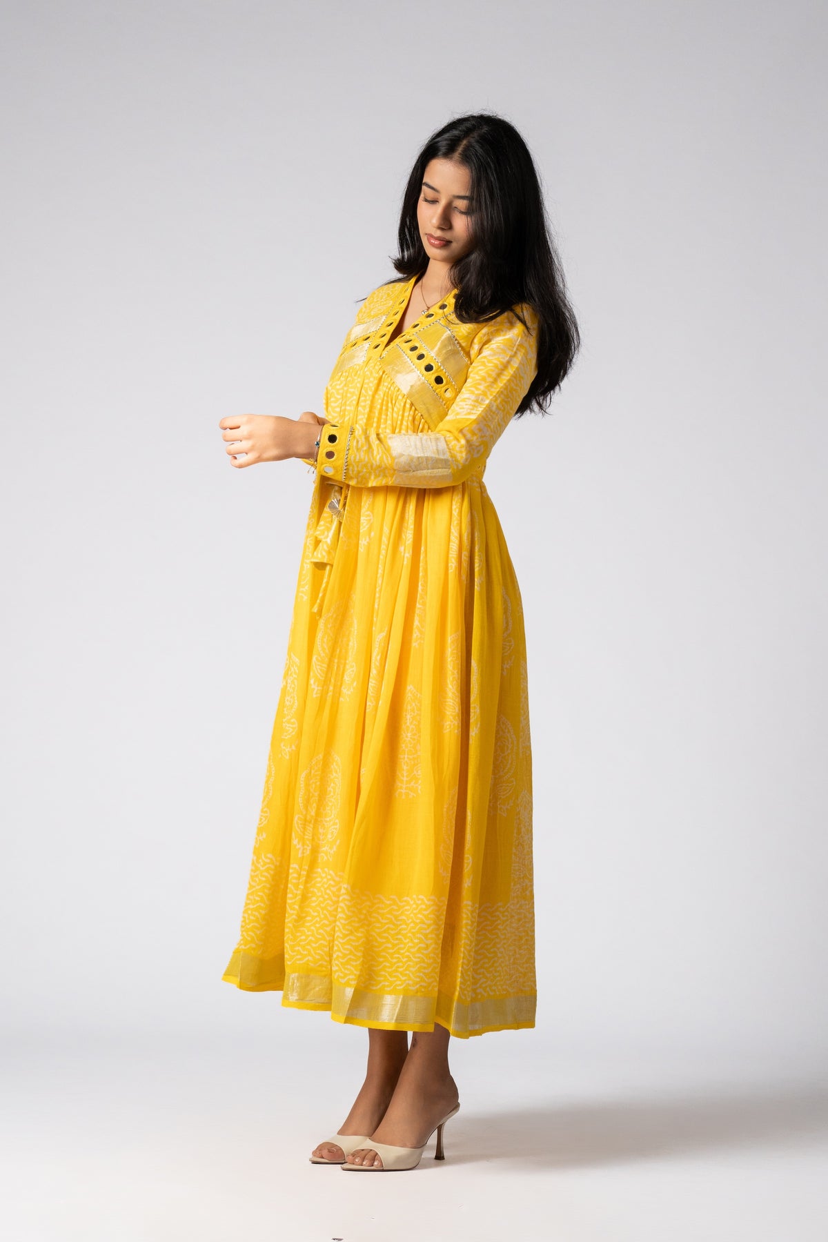 Zareen Sheesh Mirror Work Dress