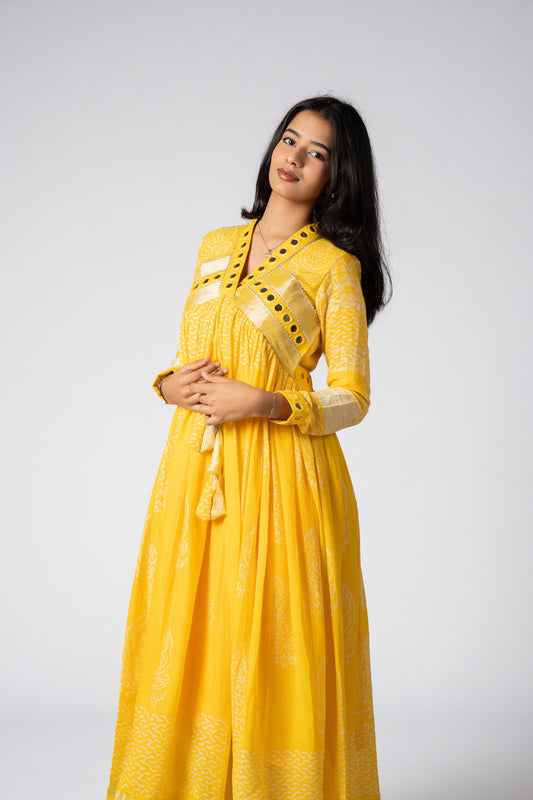 Zareen Sheesh Mirror Work Dress