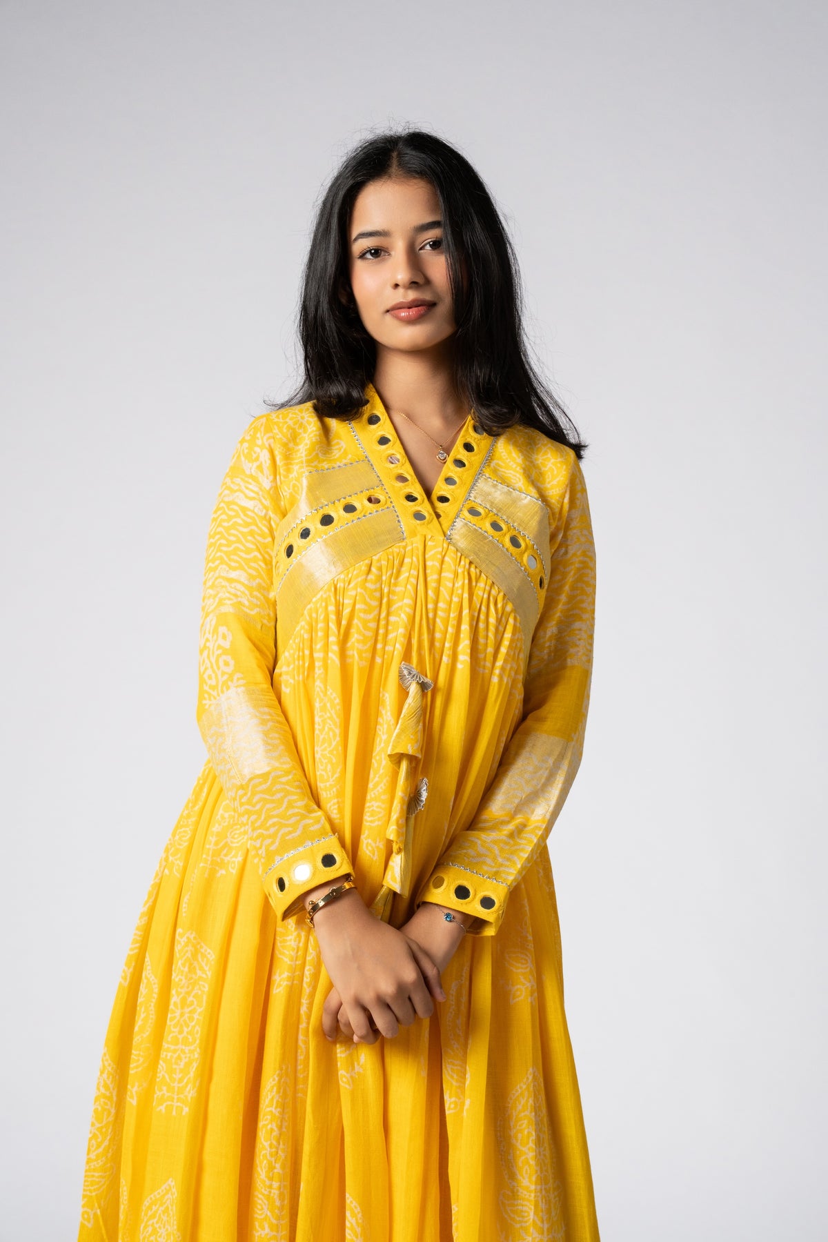 Zareen Sheesh Mirror Work Dress