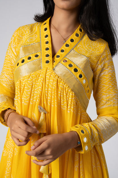 Zareen Sheesh Mirror Work Dress