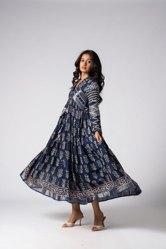Neelam Sheesh Mirror Work Dress