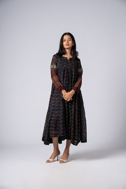 Vanraaz Linen Flare Dress