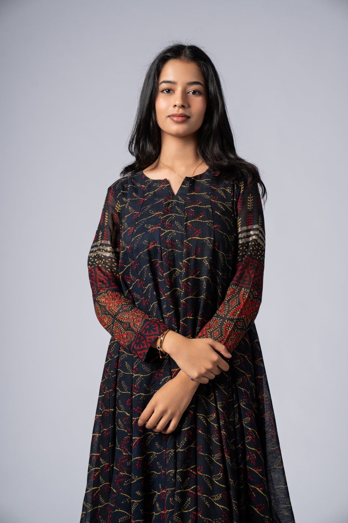 Vanraaz Linen Flare Dress