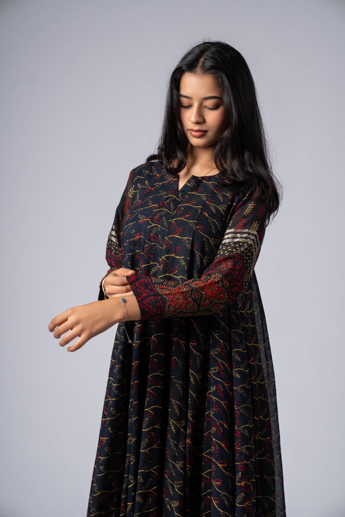 Vanraaz Linen Flare Dress