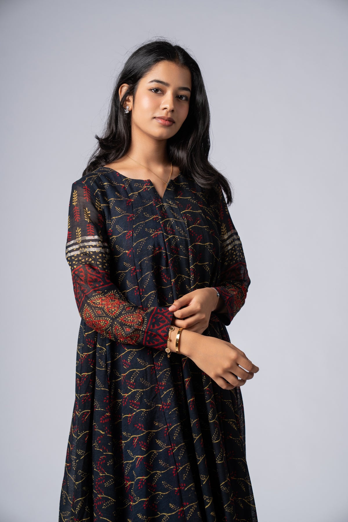 Vanraaz Linen Flare Dress
