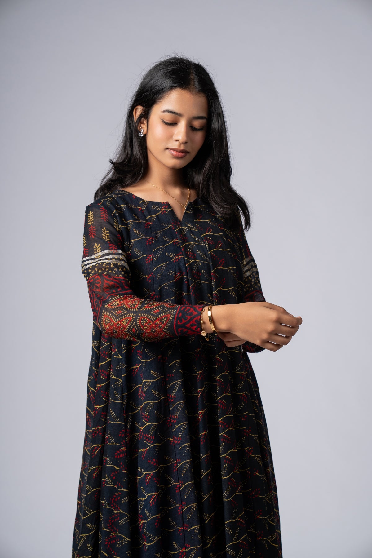 Vanraaz Linen Flare Dress