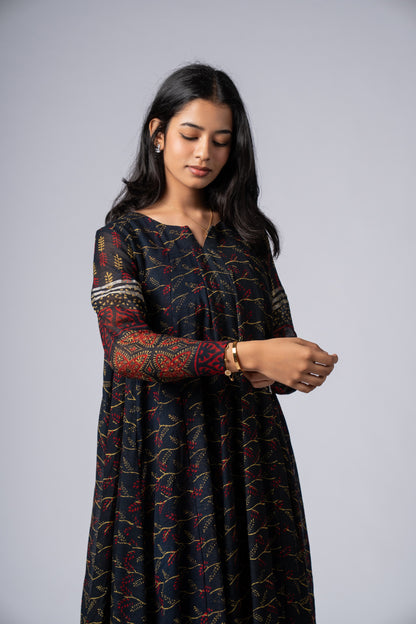 Vanraaz Linen Flare Dress