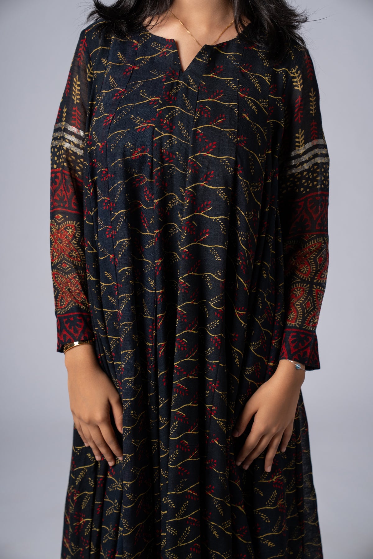 Vanraaz Linen Flare Dress