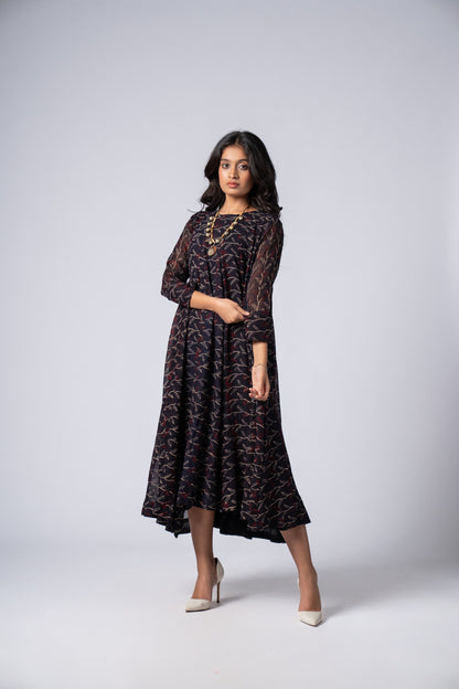 Neelraaz Noir Flare Dress
