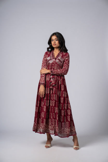 Mehrasa Mirror Work Dress