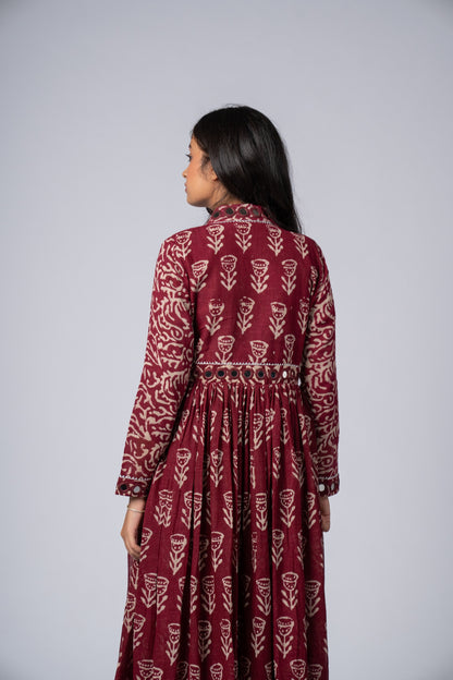 Mehrasa Mirror Work Dress