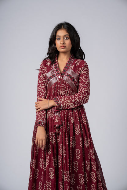 Mehrasa Mirror Work Dress