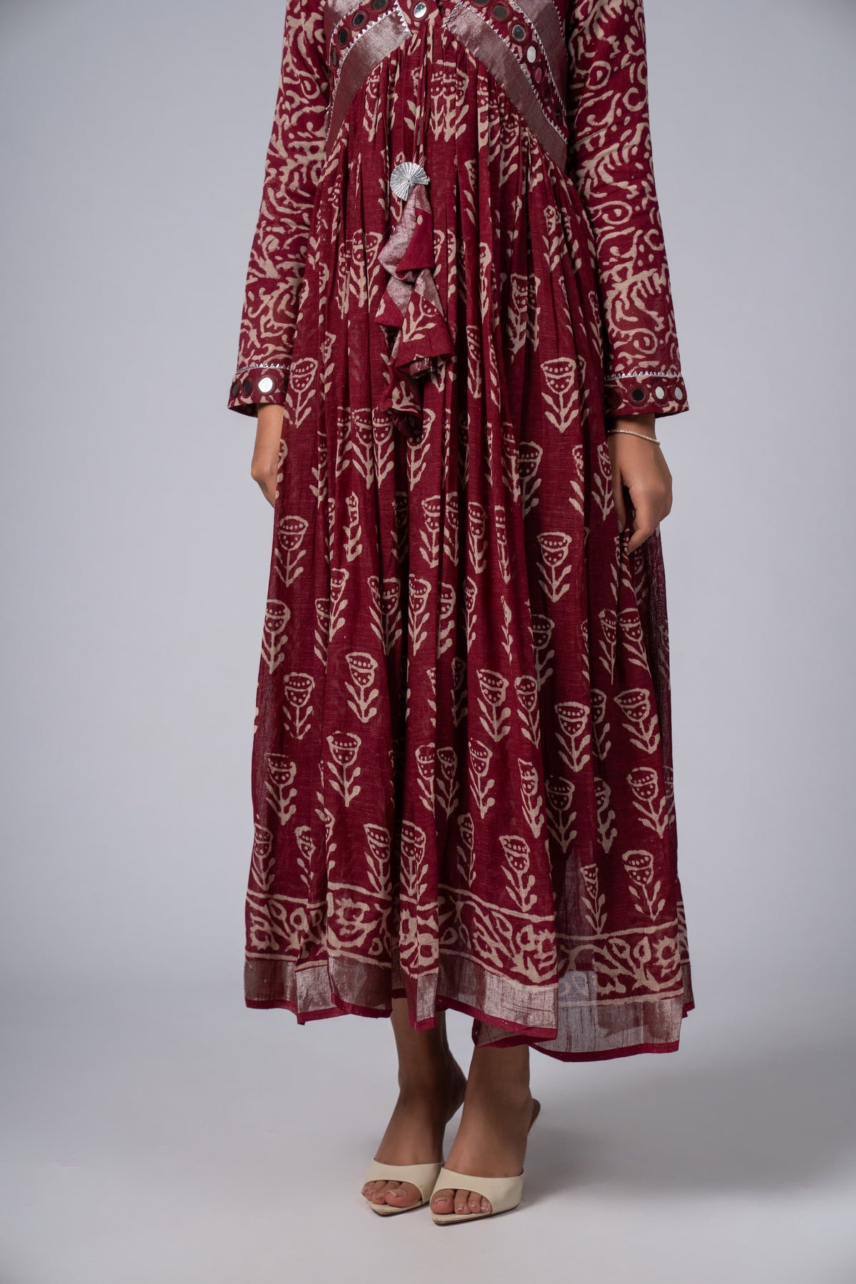 Mehrasa Mirror Work Dress