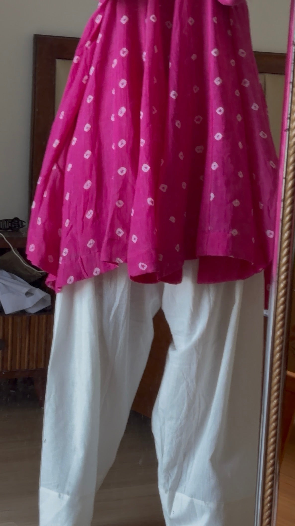 Rangreza Bandhani Flare Kurta