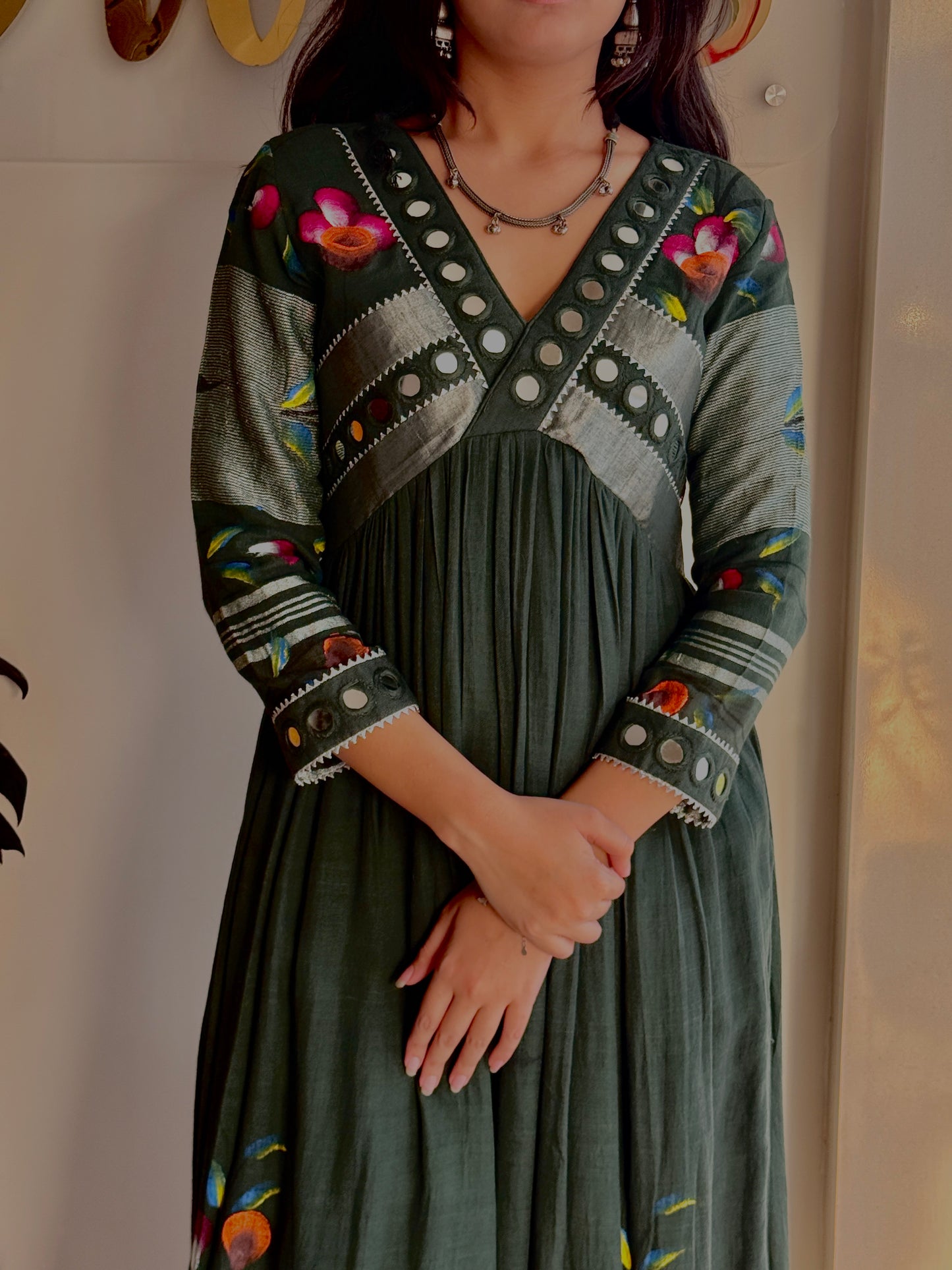 Liyana Brush Painted Pant Kurta Set