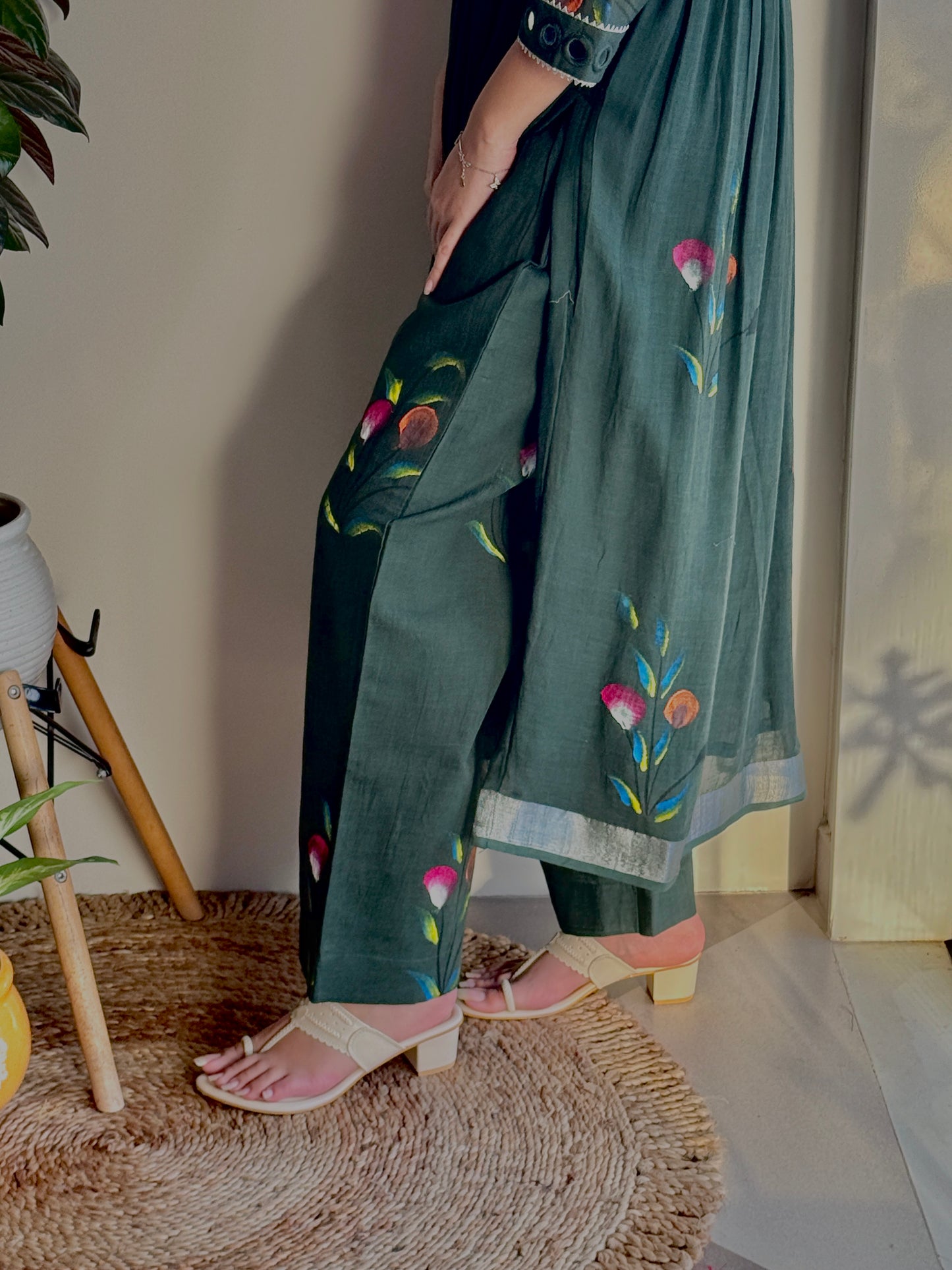 Liyana Brush Painted Pant Kurta Set