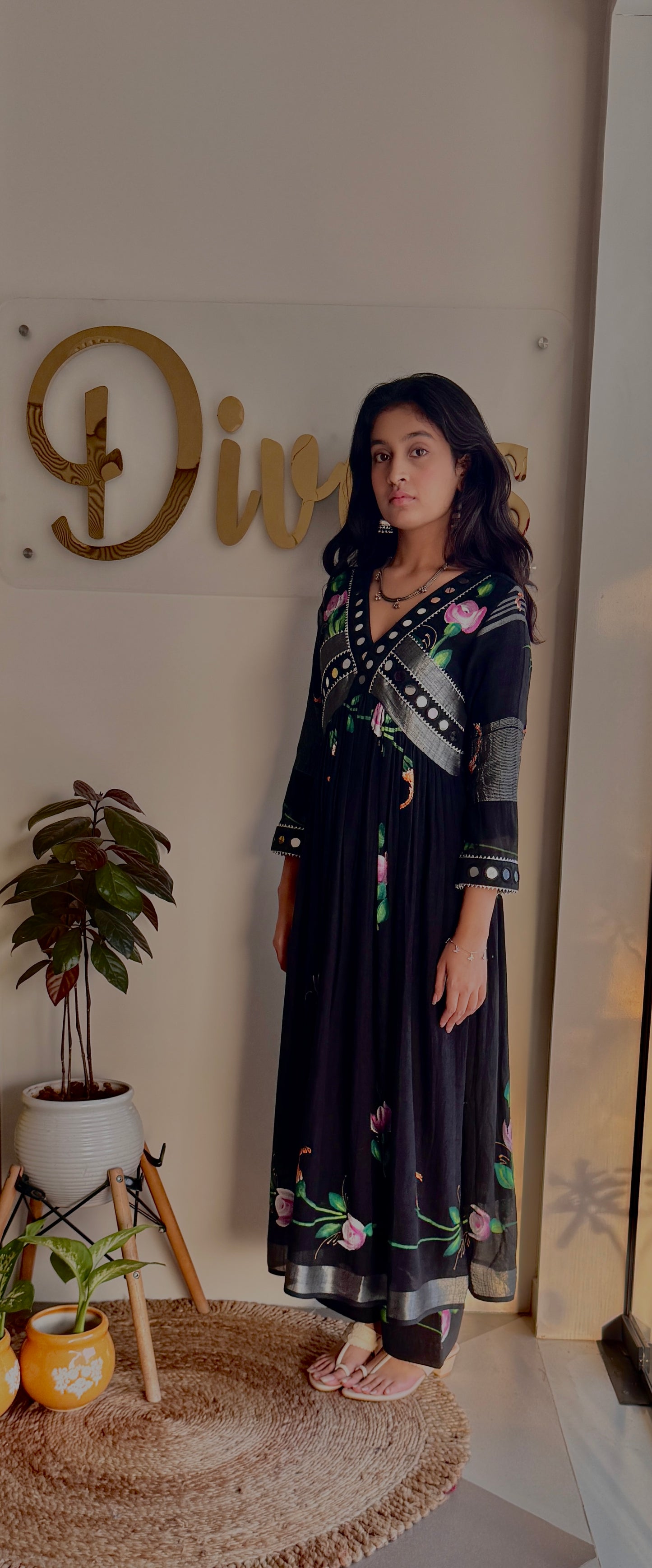 Liora Brush Painted Pant Kurta Set