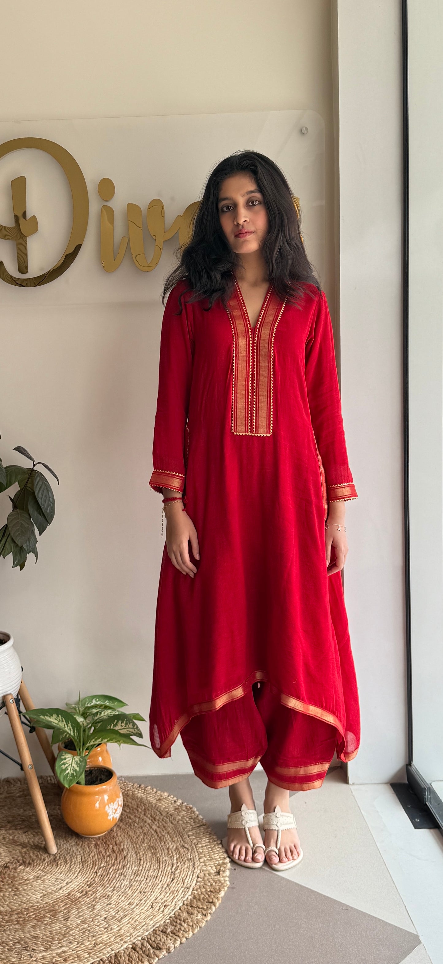 Ruhani – Pure Linen Dhoti Pant & Kurta Set