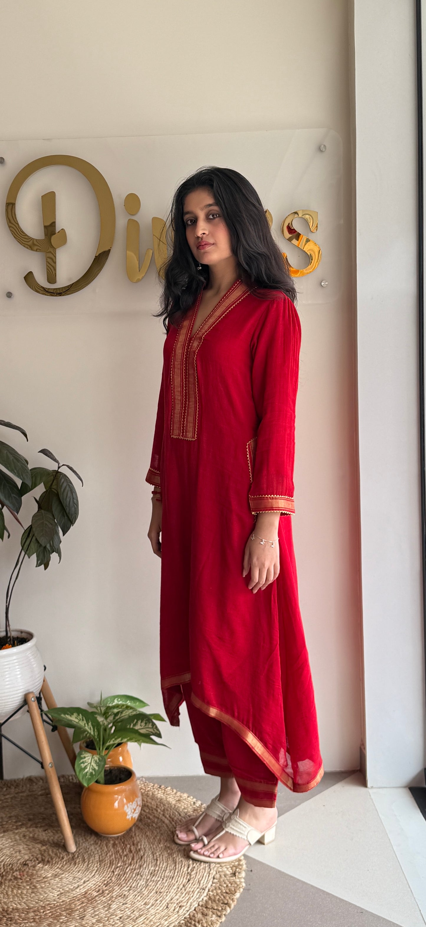 Ruhani – Pure Linen Dhoti Pant & Kurta Set