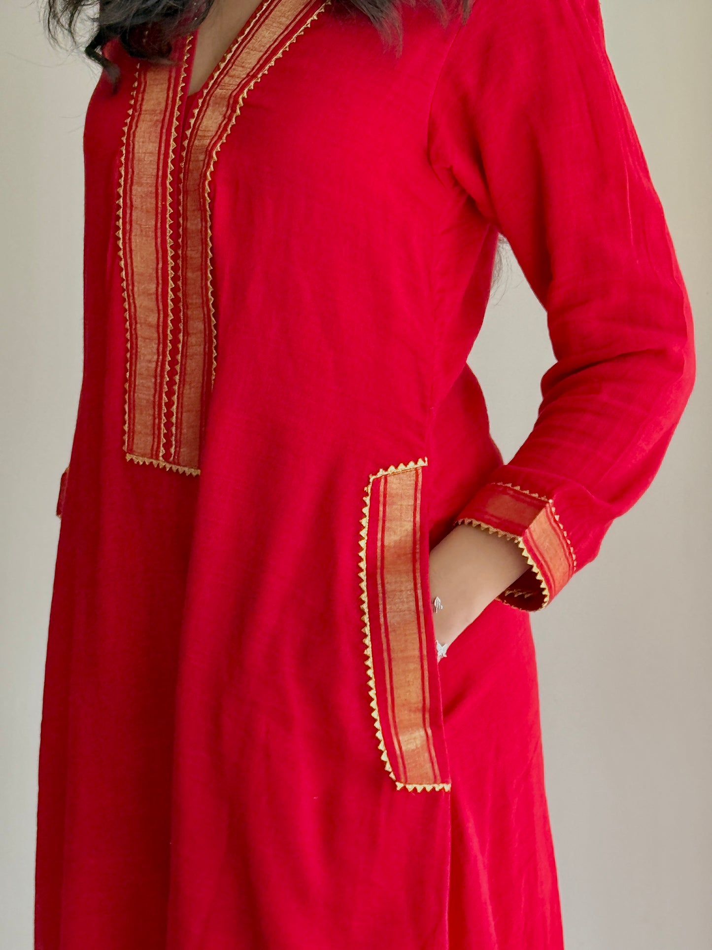 Ruhani – Pure Linen Dhoti Pant & Kurta Set