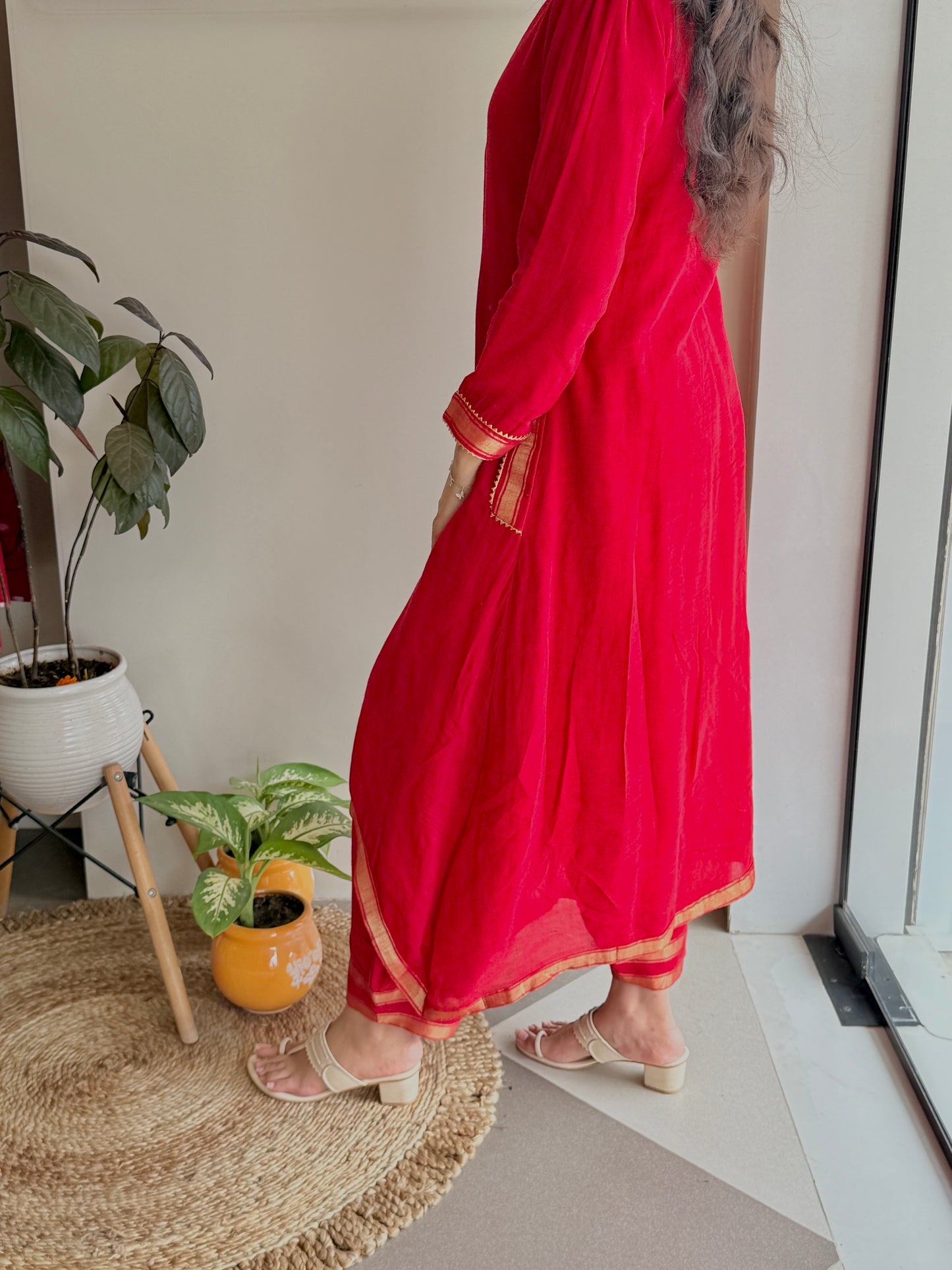 Ruhani – Pure Linen Dhoti Pant & Kurta Set